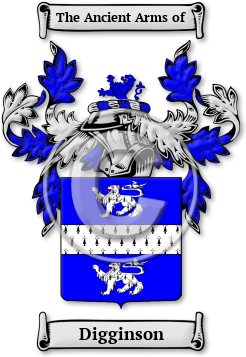 Digginson Family Crest Download (jpg) Legacy Series - 150 DPI