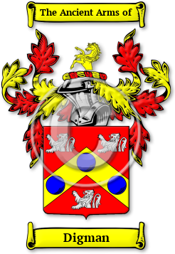 Digman Family Crest Download (jpg) Legacy Series - 150 DPI