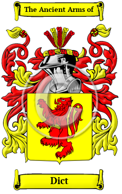 Dict Family Crest Download (JPG) Heritage Series - 600 DPI