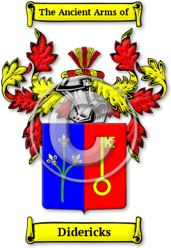 Didericks Family Crest Download (jpg) Legacy Series - 150 DPI