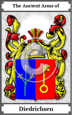 Diedrichsen Family Crest Download (JPG) Book Plated - 600 DPI