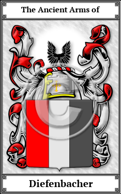 Diefenbacher Family Crest Download (JPG)  Book Plated - 150 DPI