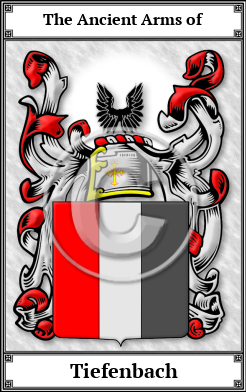 Tiefenbach Family Crest Download (JPG)  Book Plated - 150 DPI