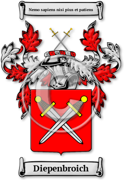 Diepenbroich Family Crest Download (jpg) Legacy Series - 150 DPI