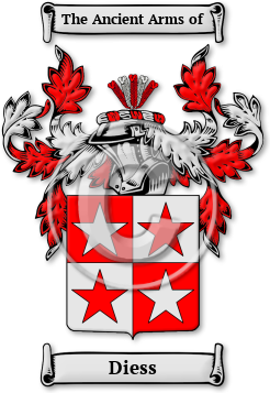 Diess Family Crest Download (jpg) Legacy Series - 150 DPI