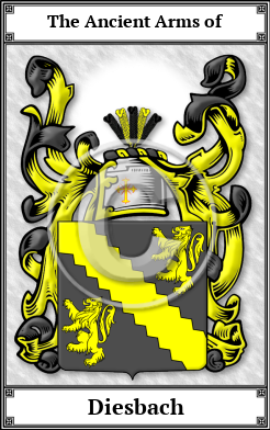 Diesbach Family Crest Download (JPG) Book Plated - 600 DPI