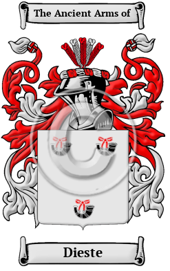 Dieste Family Crest Download (JPG) Heritage Series - 600 DPI