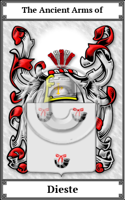 Dieste Family Crest Download (JPG)  Book Plated - 150 DPI