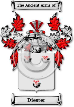 Diester Family Crest Download (jpg) Legacy Series - 150 DPI