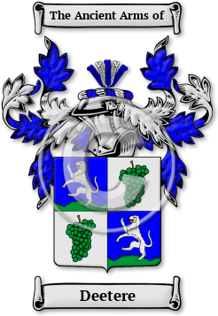 Deetere Family Crest Download (jpg) Legacy Series - 150 DPI