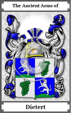 Dietert Family Crest Download (JPG)  Book Plated - 150 DPI