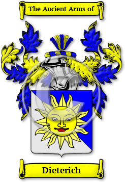 Dieterich Family Crest Download (jpg) Legacy Series - 150 DPI