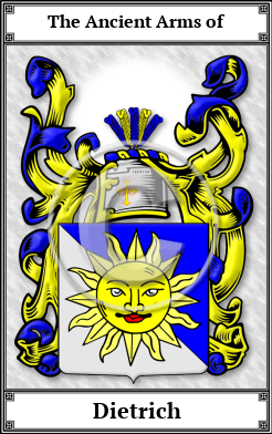 Dietrich Family Crest Download (JPG)  Book Plated - 150 DPI