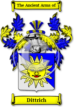 Dittrich Family Crest Download (jpg) Legacy Series - 150 DPI