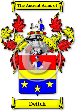 Deitch Family Crest Download (jpg) Legacy Series - 150 DPI