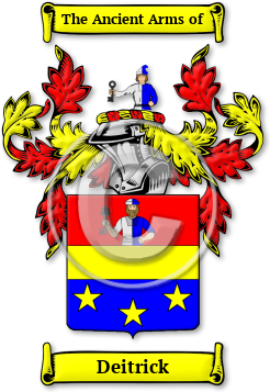 Deitrick Family Crest Download (jpg) Legacy Series - 150 DPI