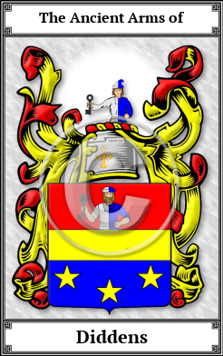 Diddens Family Crest Download (JPG)  Book Plated - 150 DPI