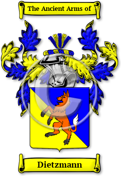 Dietzmann Family Crest Download (jpg) Legacy Series - 150 DPI