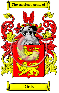 Diets Family Crest Download (JPG) Heritage Series - 600 DPI