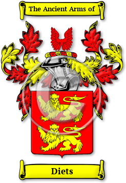 Diets Family Crest Download (jpg) Legacy Series - 150 DPI