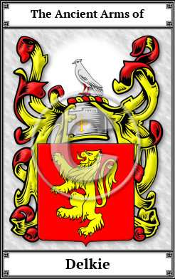 Delkie Family Crest Download (JPG)  Book Plated - 150 DPI