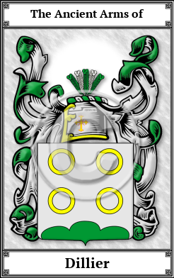 Dillier Family Crest Download (JPG)  Book Plated - 150 DPI
