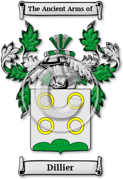 Dillier Family Crest Download (jpg) Legacy Series - 150 DPI
