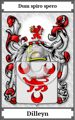Dilleyn Family Crest Download (JPG) Book Plated - 600 DPI