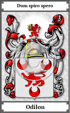 Odilon Family Crest Download (JPG)  Book Plated - 150 DPI