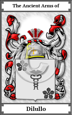 Dilullo Family Crest Download (JPG) Book Plated - 600 DPI
