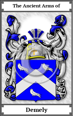 Demely Family Crest Download (JPG)  Book Plated - 150 DPI