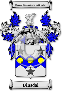 Dinsdal Family Crest Download (jpg) Legacy Series - 150 DPI