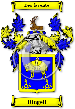 Dingell Family Crest Download (jpg) Legacy Series - 150 DPI