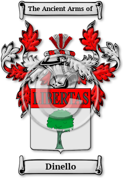 Dinello Family Crest Download (jpg) Legacy Series - 150 DPI