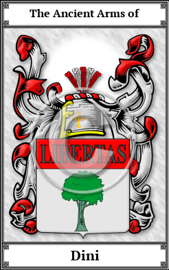 Dini Family Crest Download (JPG) Book Plated - 600 DPI