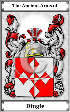 Dingle Family Crest Download (JPG)  Book Plated - 150 DPI