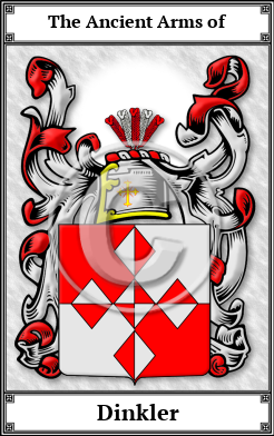 Dinkler Family Crest Download (JPG)  Book Plated - 150 DPI