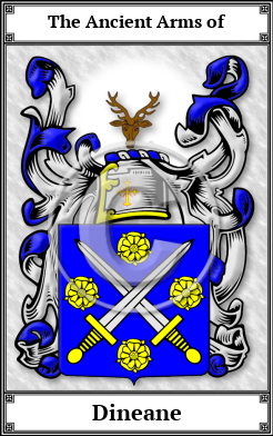 Dineane Family Crest Download (JPG)  Book Plated - 150 DPI
