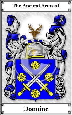 Donnine Family Crest Download (JPG)  Book Plated - 150 DPI