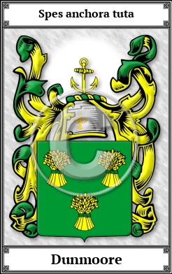 Dunmoore Family Crest Download (JPG)  Book Plated - 150 DPI