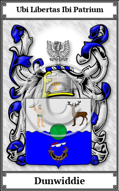 Dunwiddie Family Crest Download (JPG)  Book Plated - 150 DPI