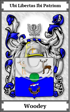 Woodey Family Crest Download (JPG) Book Plated - 600 DPI