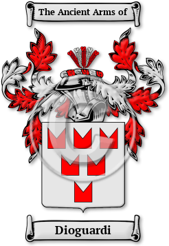 Dioguardi Family Crest Download (jpg) Legacy Series - 150 DPI