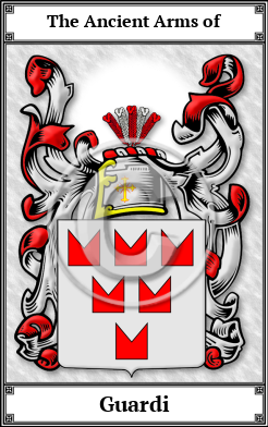 Guardi Family Crest Download (JPG)  Book Plated - 150 DPI