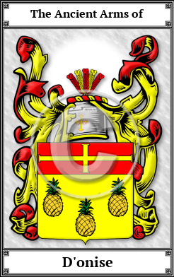 D'onise Family Crest Download (JPG)  Book Plated - 150 DPI