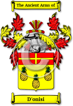 D'onisi Family Crest Download (jpg) Legacy Series - 150 DPI