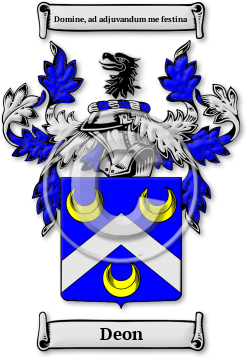 Deon Family Crest Download (JPG) Legacy Series - 600 DPI