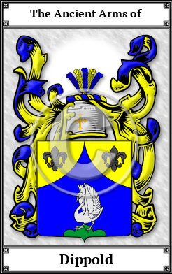 Dippold Family Crest Download (JPG) Book Plated - 600 DPI