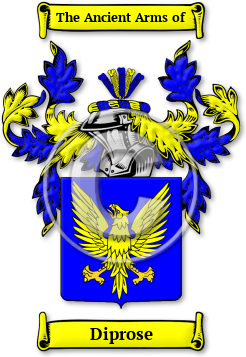 Diprose Family Crest Download (jpg) Legacy Series - 150 DPI