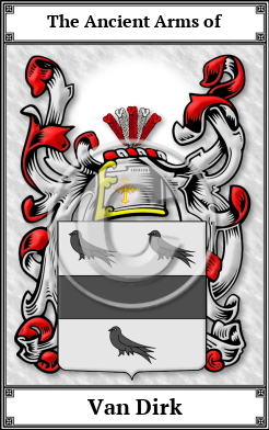 Van Dirk Family Crest Download (JPG)  Book Plated - 150 DPI